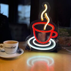 Café/Coffee em neon led 27cm x 20cm