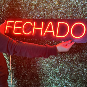 Luminoso Neon LED "Fechado" 60cm x 10cm.